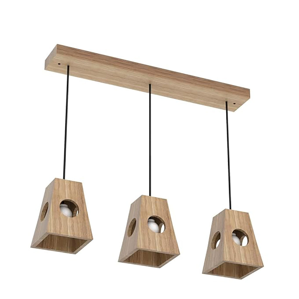 Lampada a Sospensione in Legno Moderna – Eleganza LED Lumeria