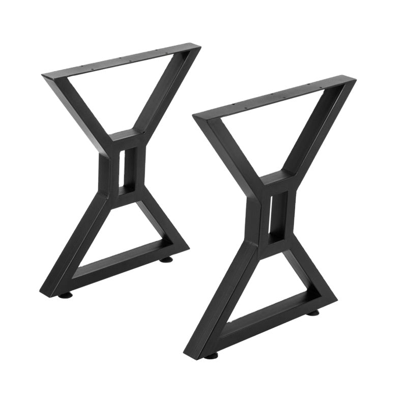 Gambe per Tavolo a X in Ferro Nero 60x71 cm – Base Tavolo Stile Industriale