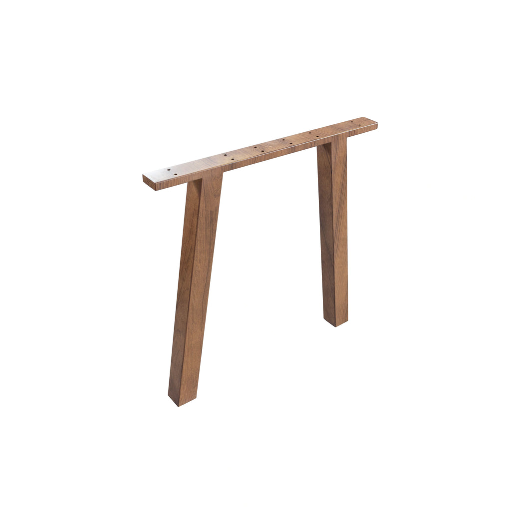 Gambe Tavolo in Legno Massello Trapezoidali 72x79 cm – Set 2 Pezzi Rovere o Frassino – Gambe per Tavolo Design Moderno