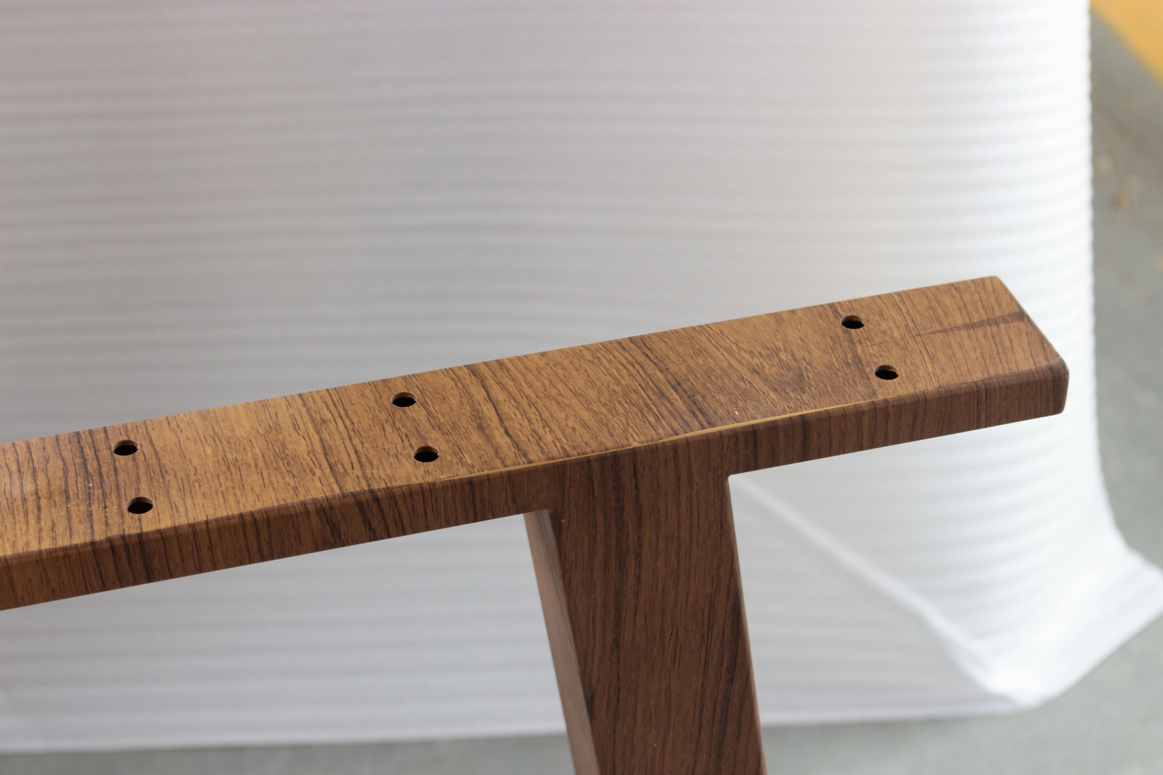 Gambe Tavolo in Legno Massello Trapezoidali 72x79 cm – Set 2 Pezzi Rovere o Frassino – Gambe per Tavolo Design Moderno