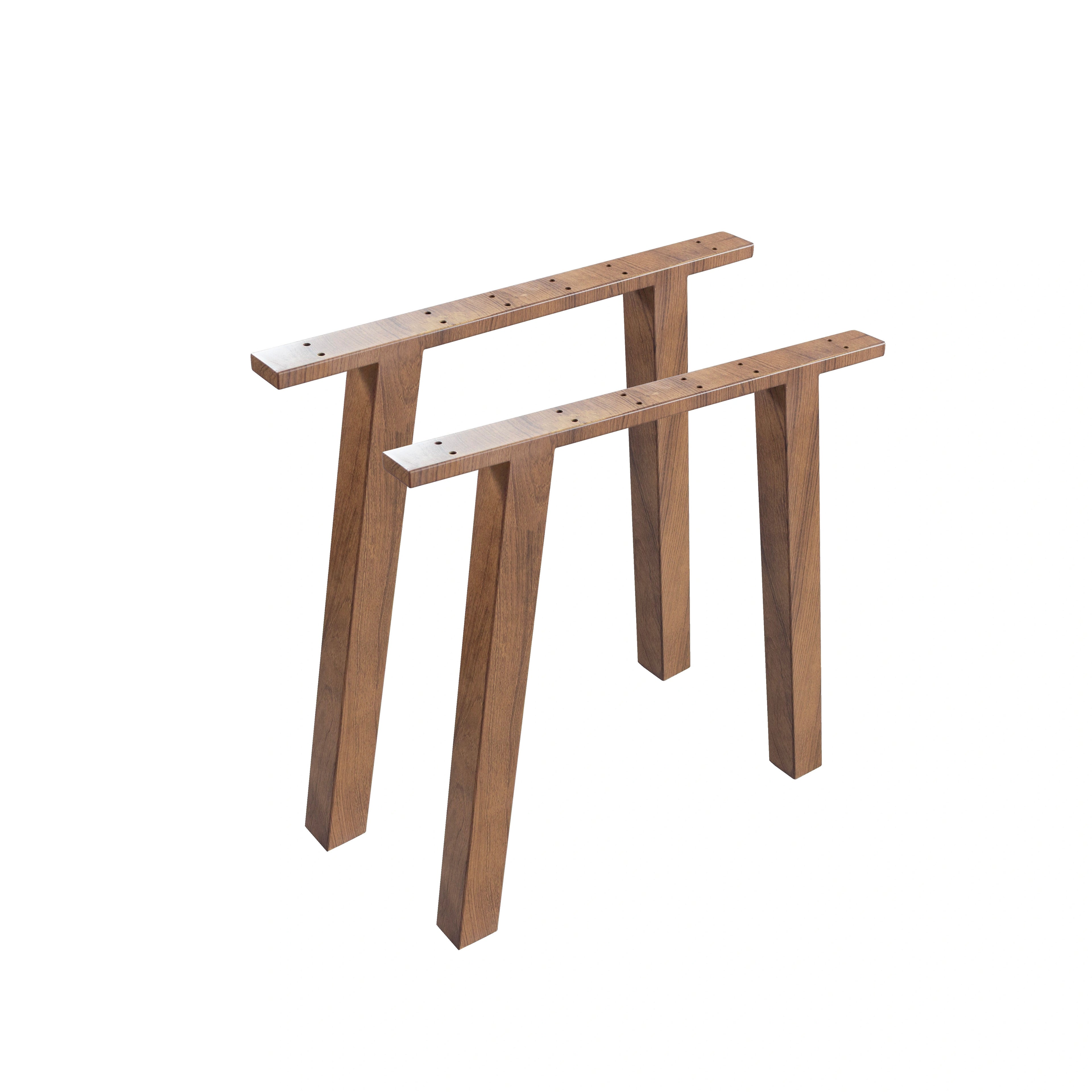Gambe Tavolo in Legno Massello Trapezoidali 72x79 cm – Set 2 Pezzi Rovere o Frassino – Gambe per Tavolo Design Moderno