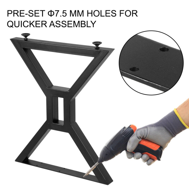 Gambe per Tavolo a X in Ferro Nero 60x71 cm – Base Tavolo Stile Industriale