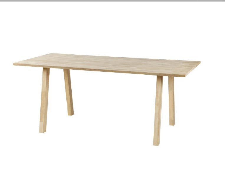 Gambe Tavolo in Legno Massello Trapezoidali 72x79 cm – Set 2 Pezzi Rovere o Frassino – Gambe per Tavolo Design Moderno