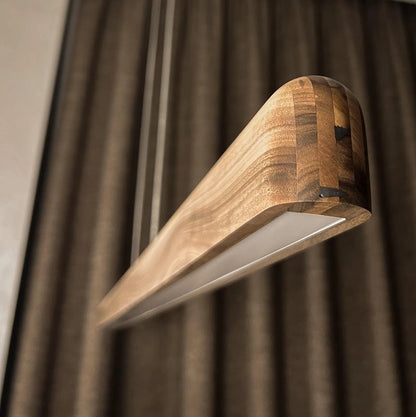 Lampada a Sospensione in Legno Massello con LED – Artigianale, Minimal, Regolabile (120 cm)